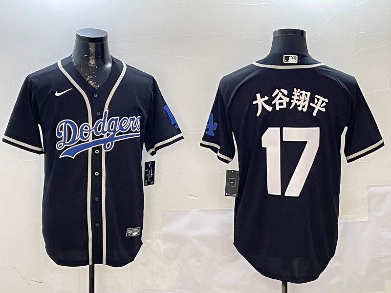 Men Los Angeles Dodgers 17 Ohtani Black Fashion Game 2025 Nike MLB Jersey style 3012